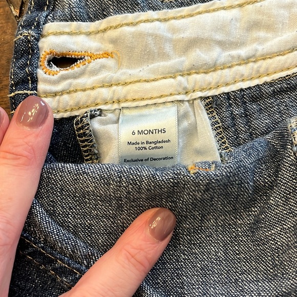 6 mo OshKosh B’gosh denim overalls - Never been worn - Picture 3 of 3